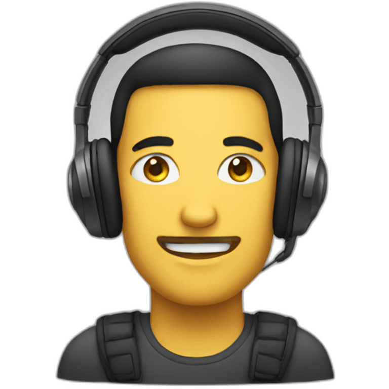 headphones user emoji