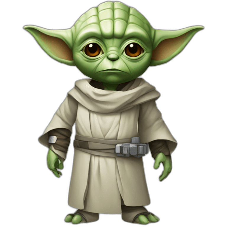 yoda as cyborg emoji