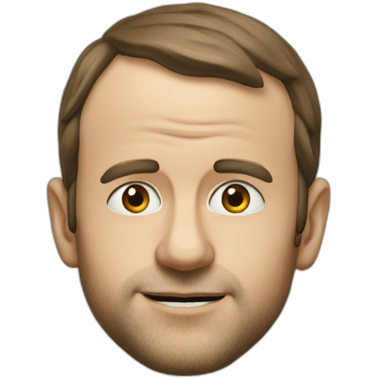 Macron mange une glacer emoji