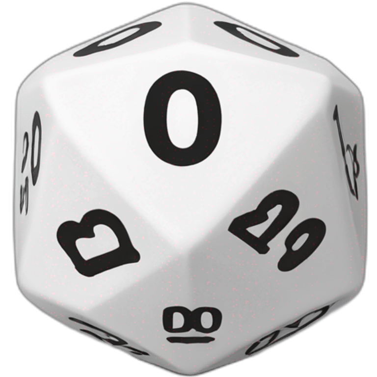 d20 dice, it had 20 sides emoji