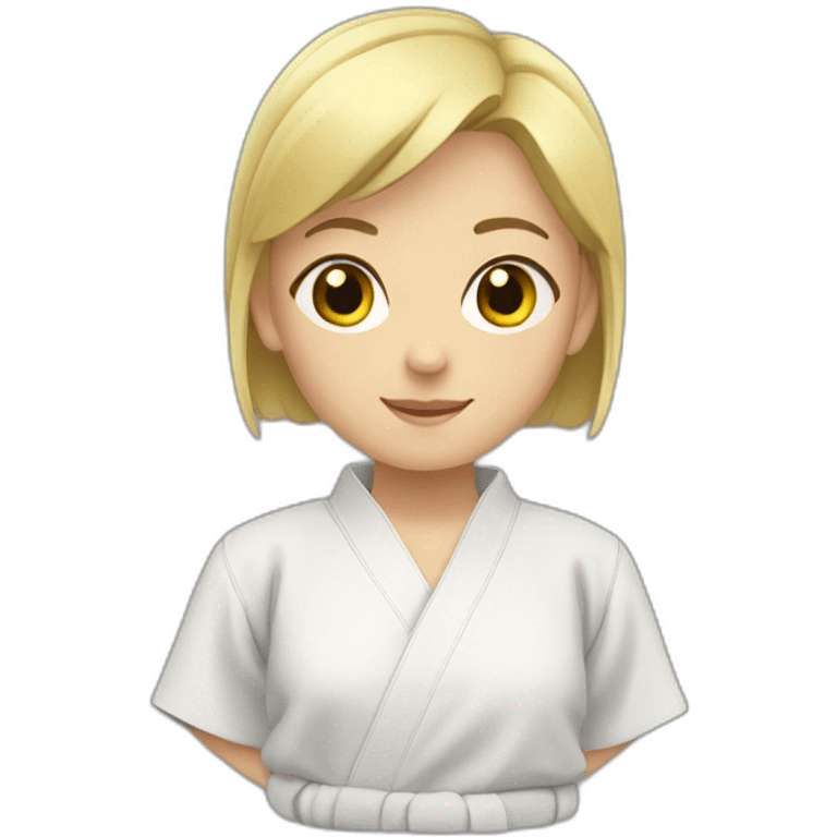 judoka-girl-blond-short hair emoji