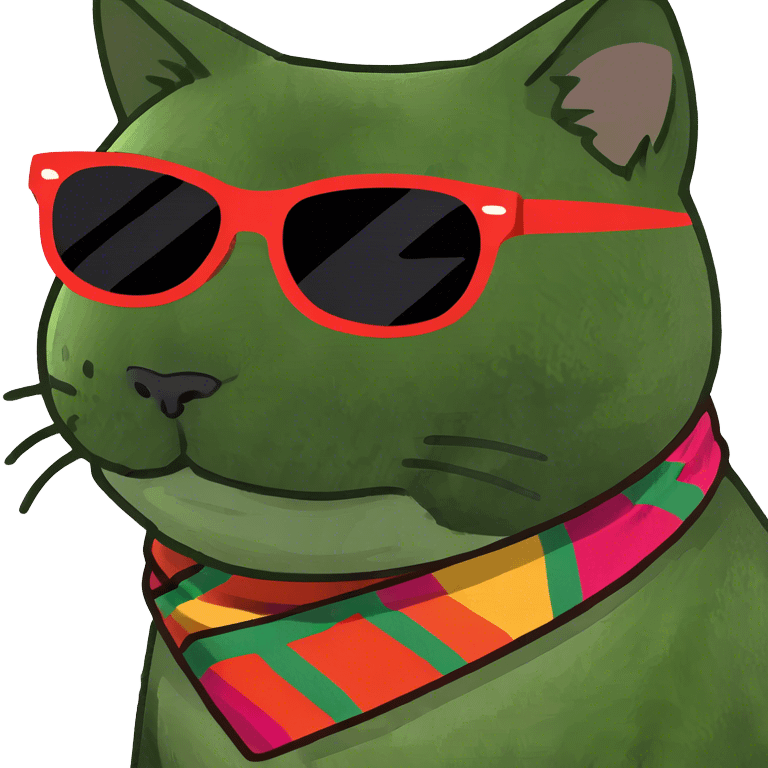 Cat with sunglasses emoji