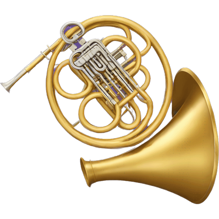 french horn PURPLE emoji