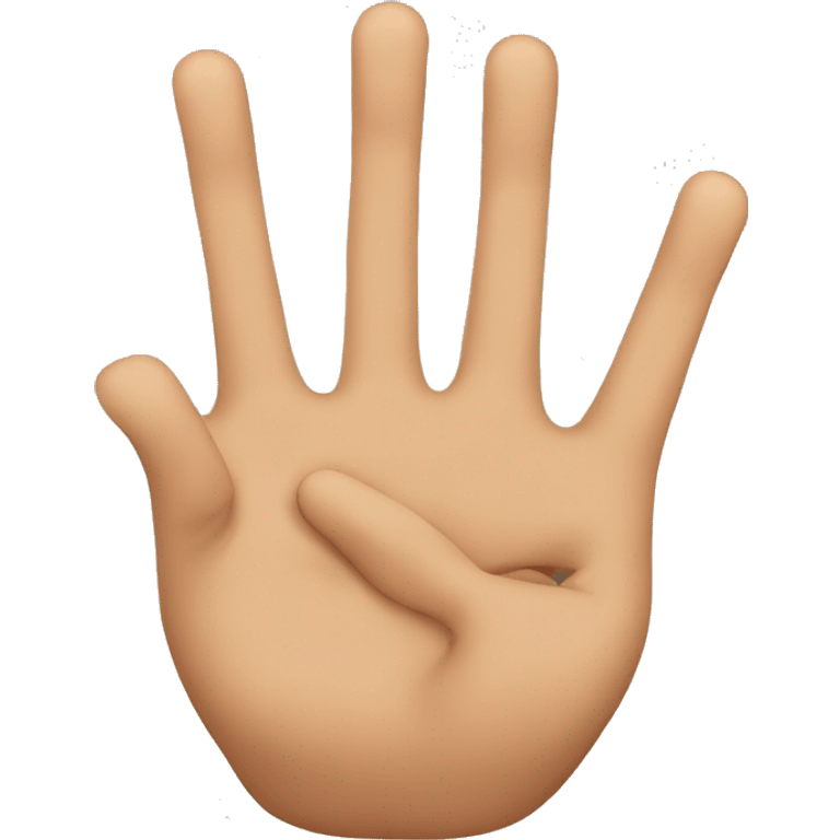 Three fingers emoji