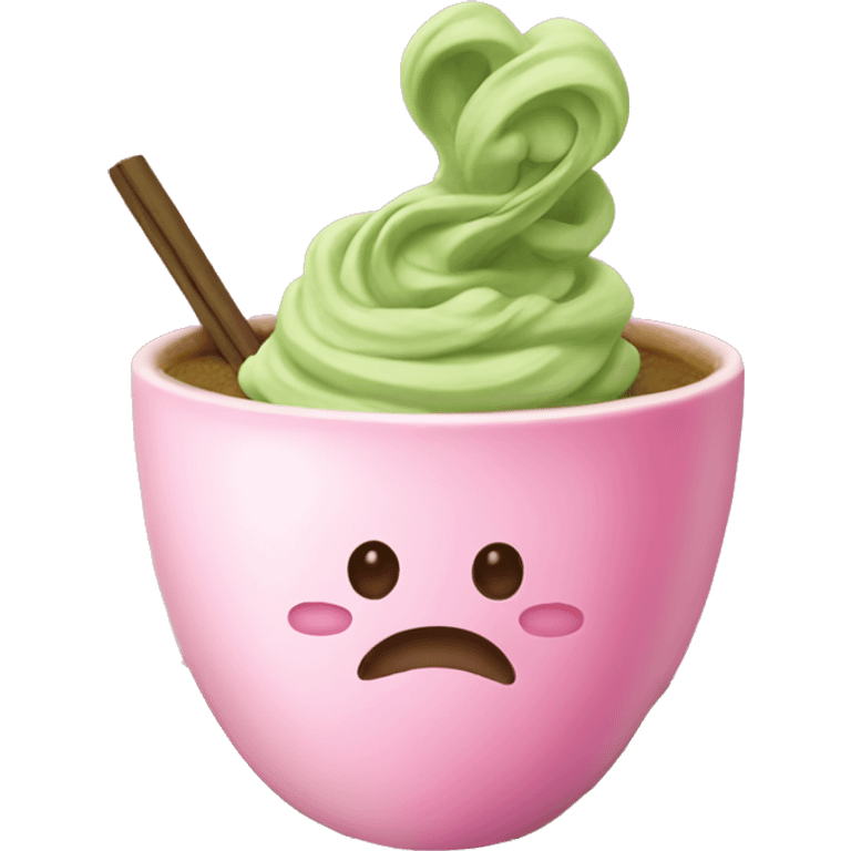 Pink matcha emoji