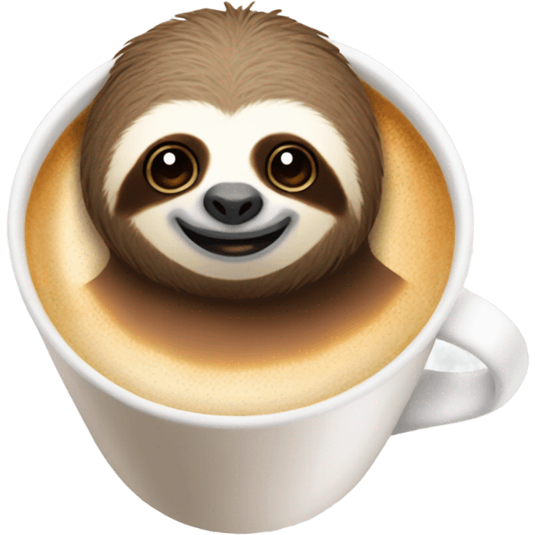 Sloth with latte emoji