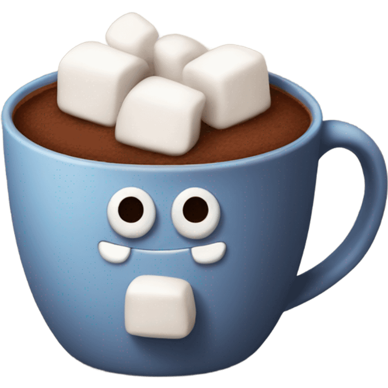 cocoa with marshmallow in cozy cup emoji