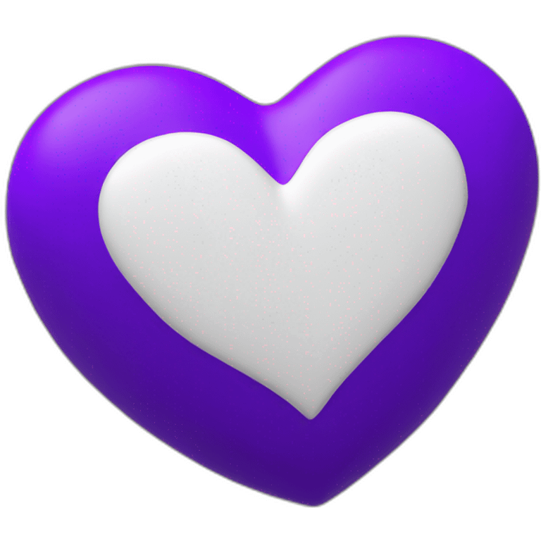 Purple Heart, Oblique view, 3d emoji