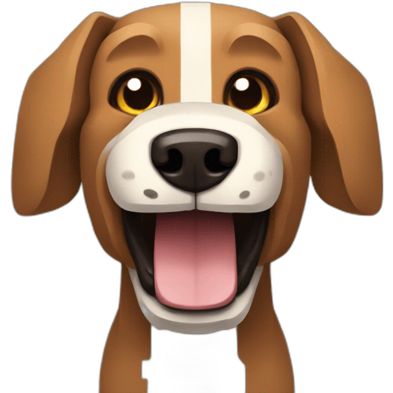 A dog on the Minecraft style emoji