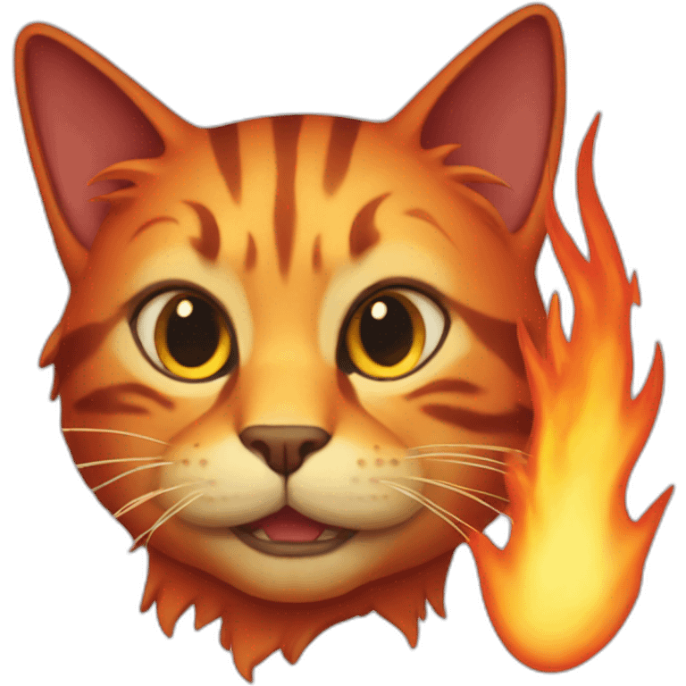 Fire cat emoji