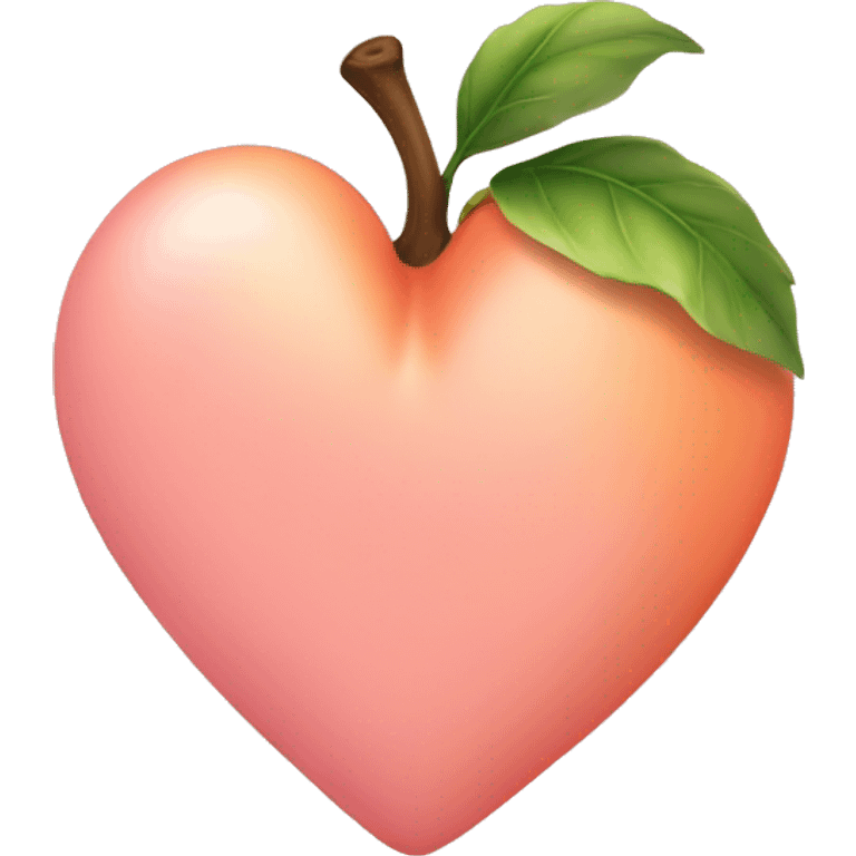 Peachy pink heart emoji