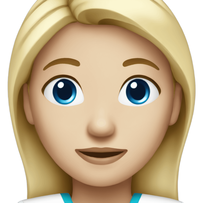 female blue eyes blonde nurse emoji