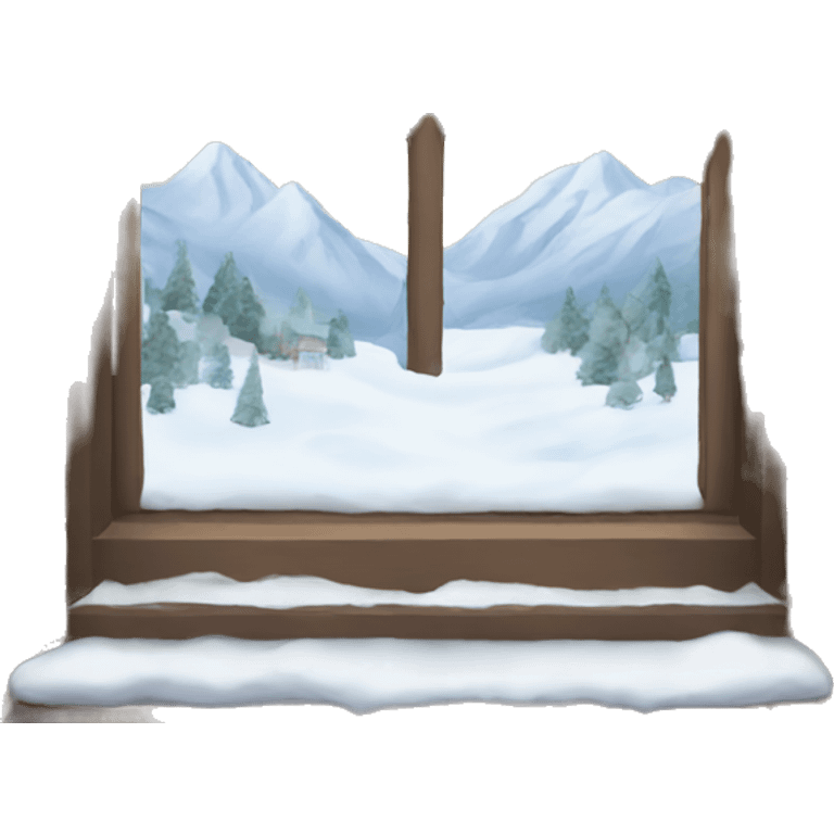 window with a winter view no snow inside only outside  emoji