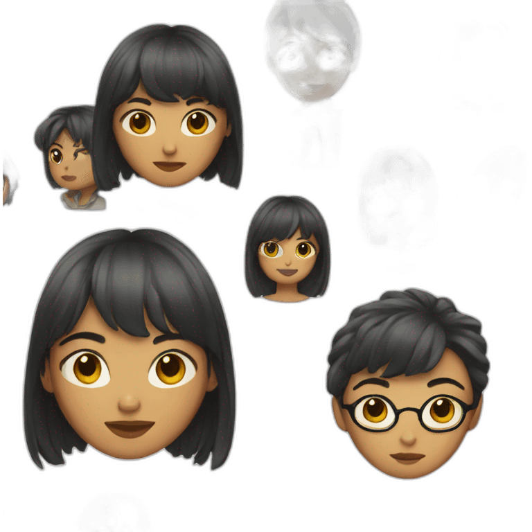 nonbinary person with bob and bangs emoji