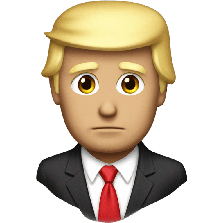 Donald Trump wearing a red tie  emoji