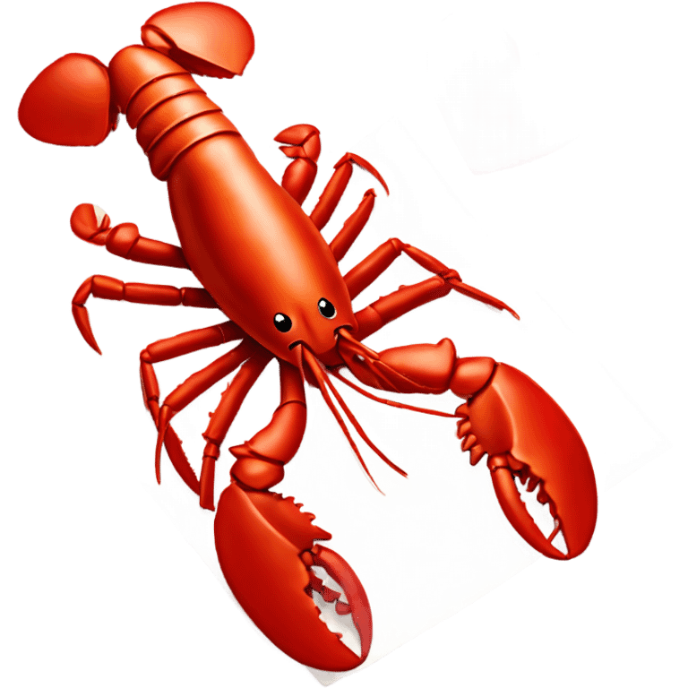 lobster sitting on top of valentine card emoji