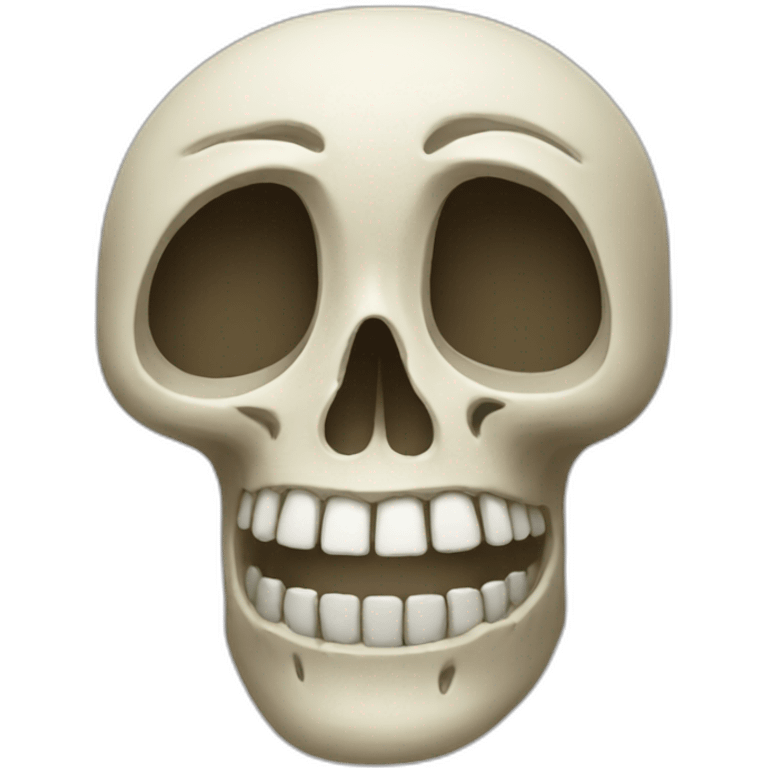 Crying skeleton head emoji