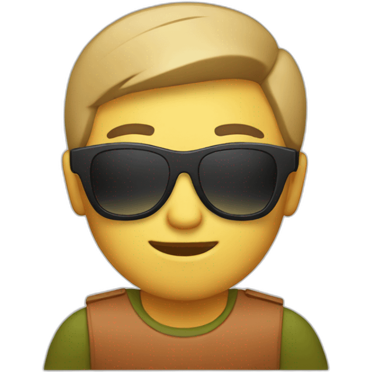 video editor with sunglasses emoji