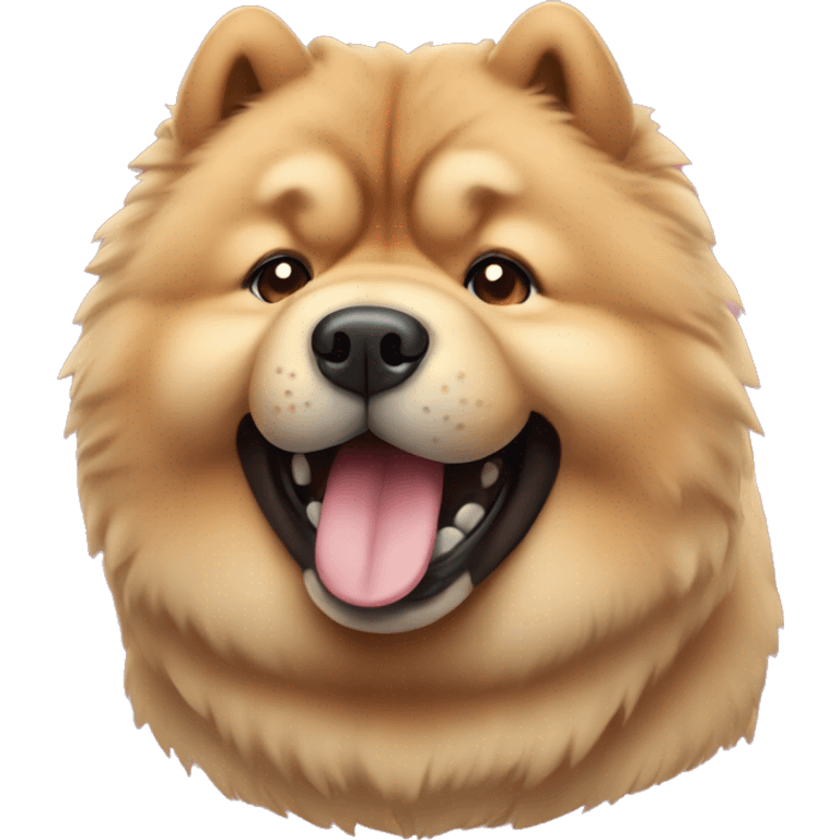 A happy chow chow  emoji