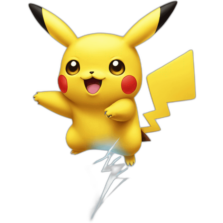 Pikachu using Thunderbolt emoji