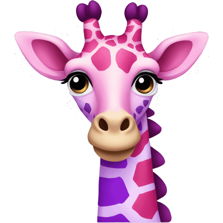 pink and purple giraffe emoji