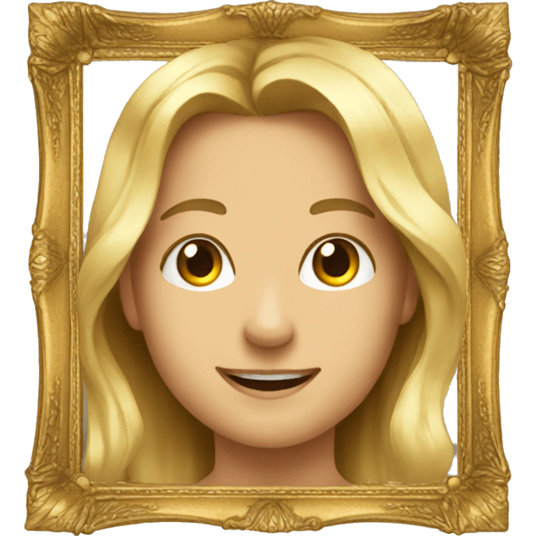 A PICTURE FRAME OF AN ART emoji