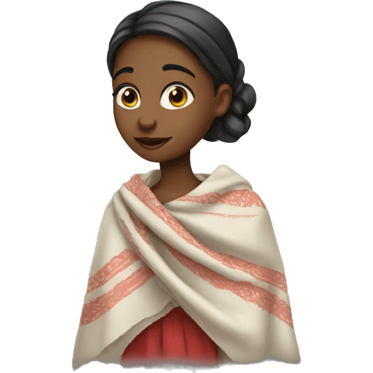 girl with shawl emoji