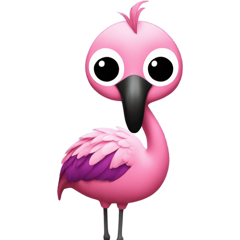 Flamingo wearing a purple number 4 Zay Flowers  emoji