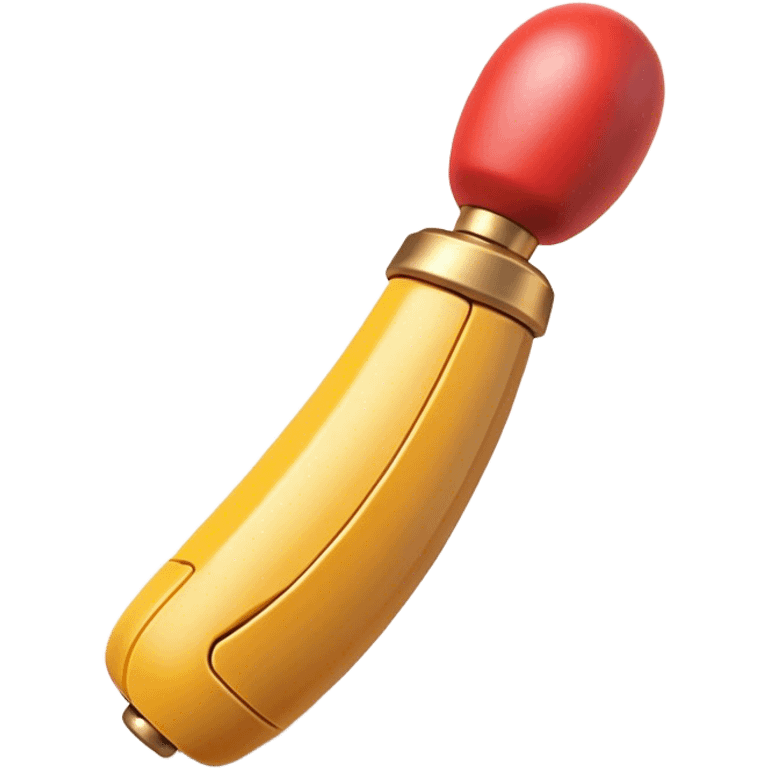 Clash of Clans aesthetic: Cinematic Playful Wii Nunchuk Portrait Emoji, rendered in a 3D vector-style similar to standard emojis with minimal shading and bold, simplified shapes. A compact, distinct form with signature details, softly glowing with a nostalgic gaming charm. Simplified yet unmistakably iconic, highly detailed and consistent, glowing with a soft radiance and high shine. Stylized with a touch of retro gaming magic and a soft glowing outline, capturing the essence of a beloved gaming relic with a friendly, playful manner! emoji