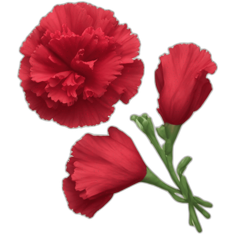 Crimson carnation flower emoji