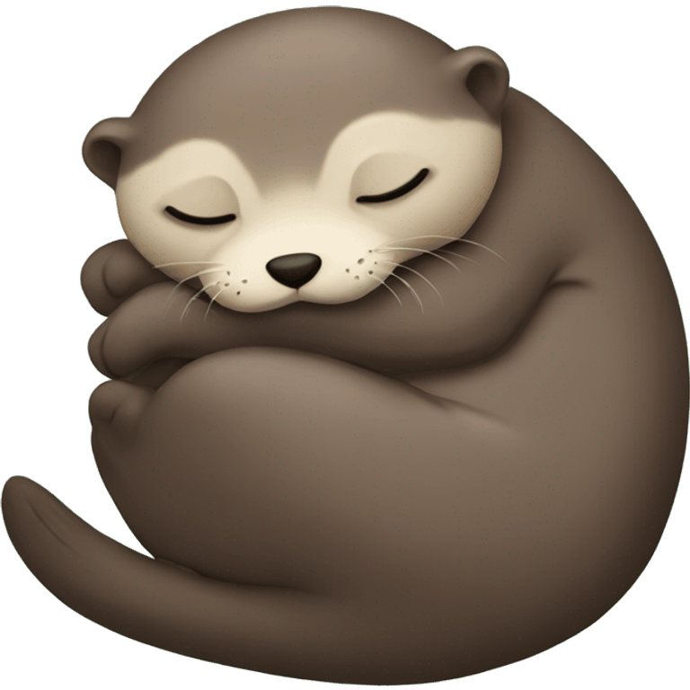 sleeping otter  emoji