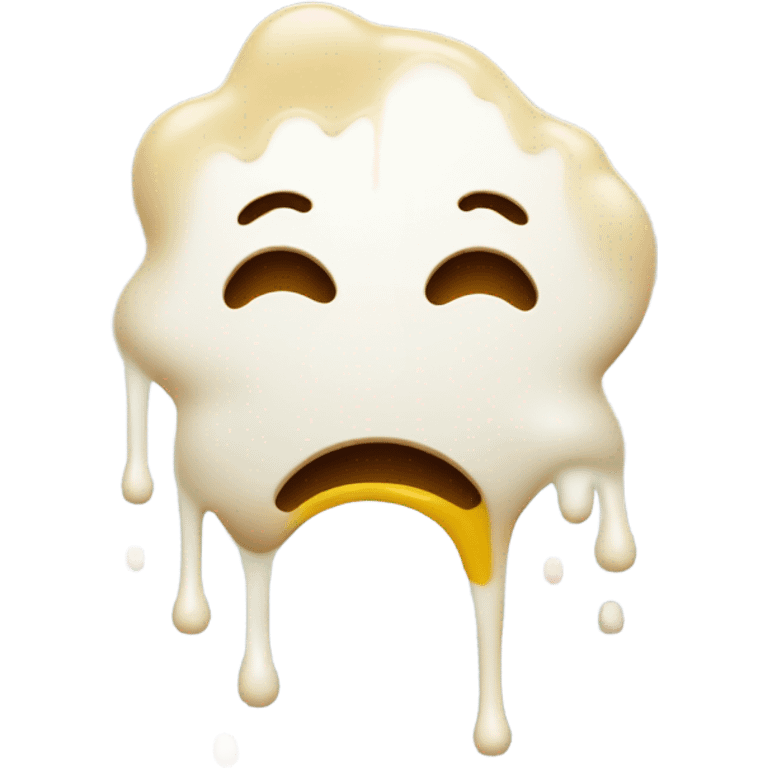 Face covered in milk liquid emoji