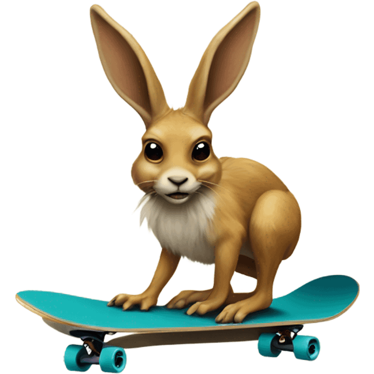 jackalope on a skateboard emoji