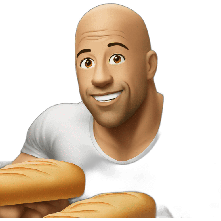 Vin Diesel eating bread emoji