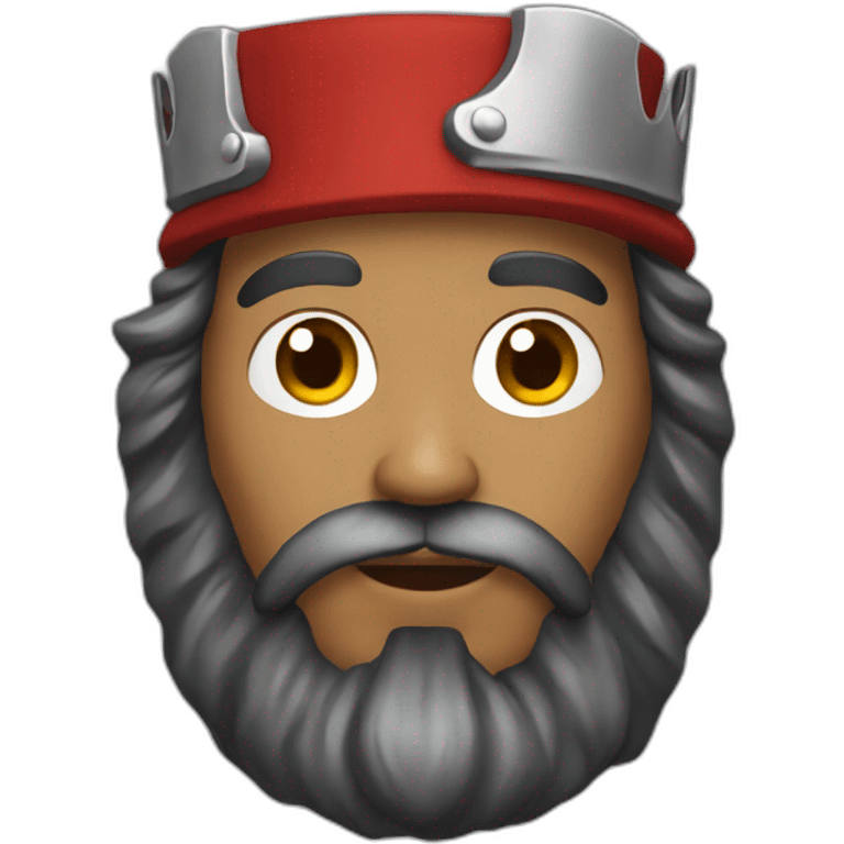 King with red beard and bucket hat emoji