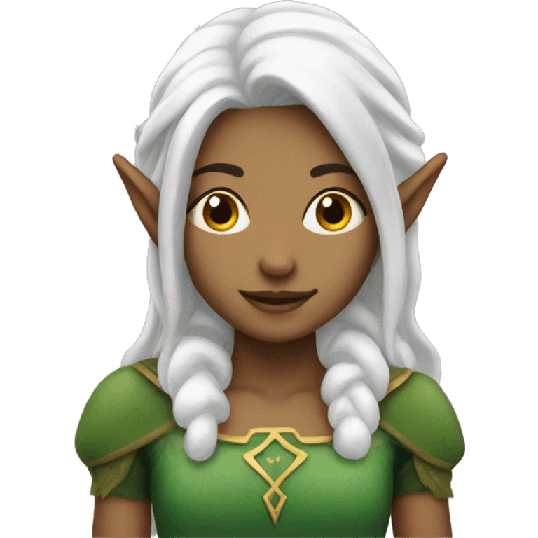 Elves girl with white hair  emoji