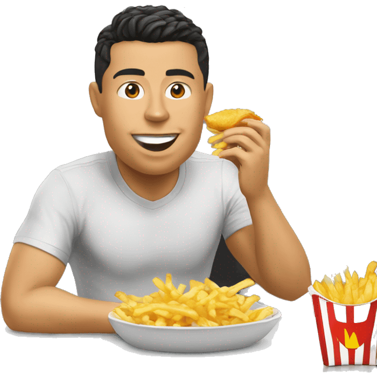 Ronaldo qui mange des frites emoji