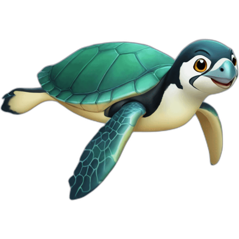 Sea Turtle penguin emoji