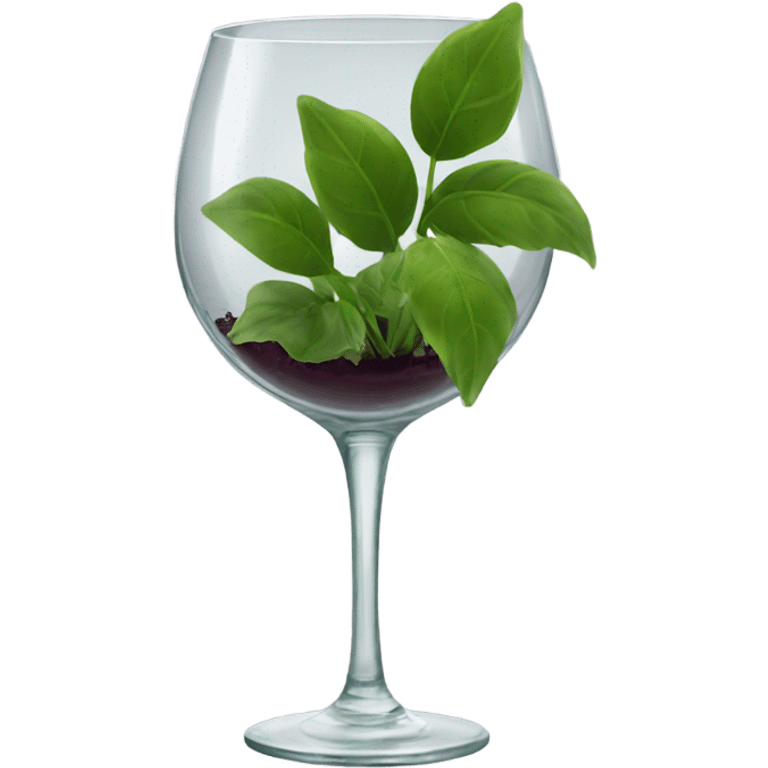 Plants in a wine glass emoji