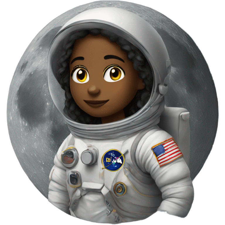 Girl on the moon emoji