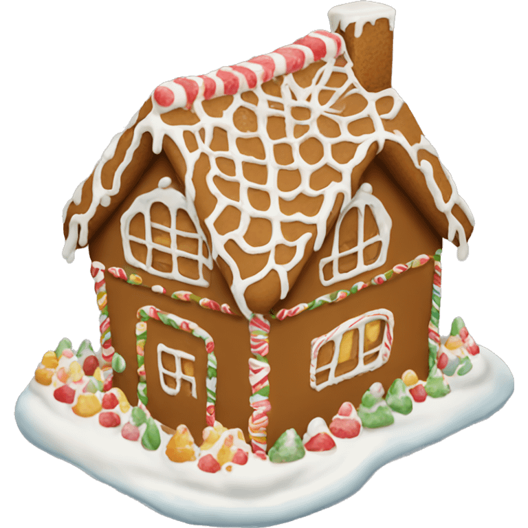 Gingerbread house with icing emoji