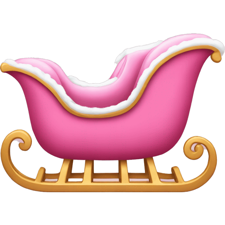 Pink christmas sleigh emoji