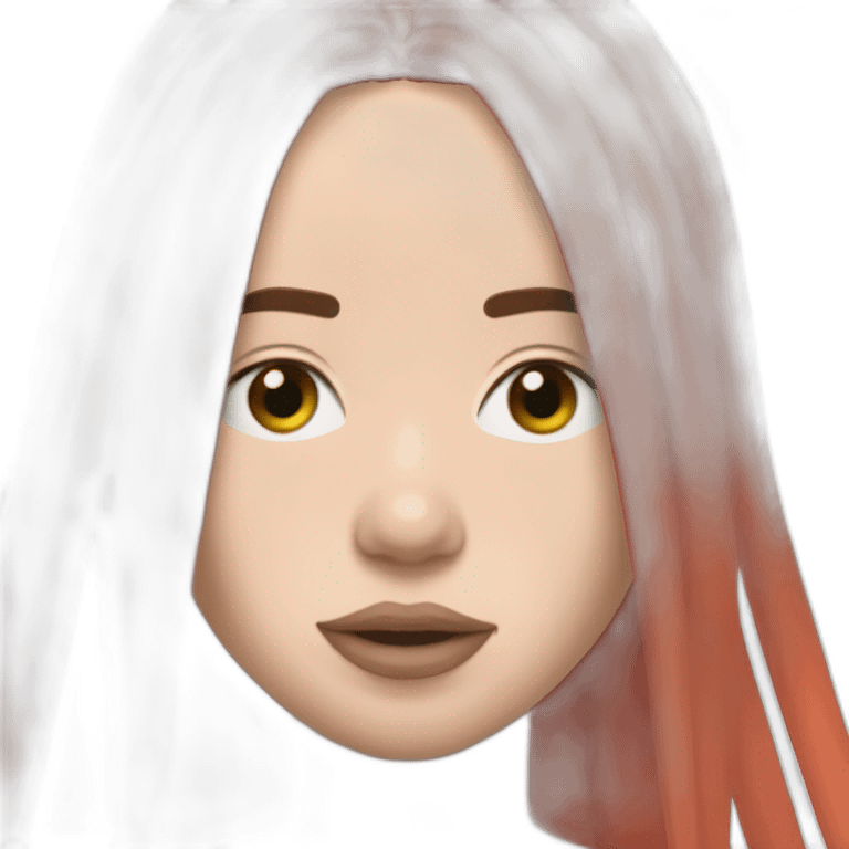 Billie eilish red roots hair emoji