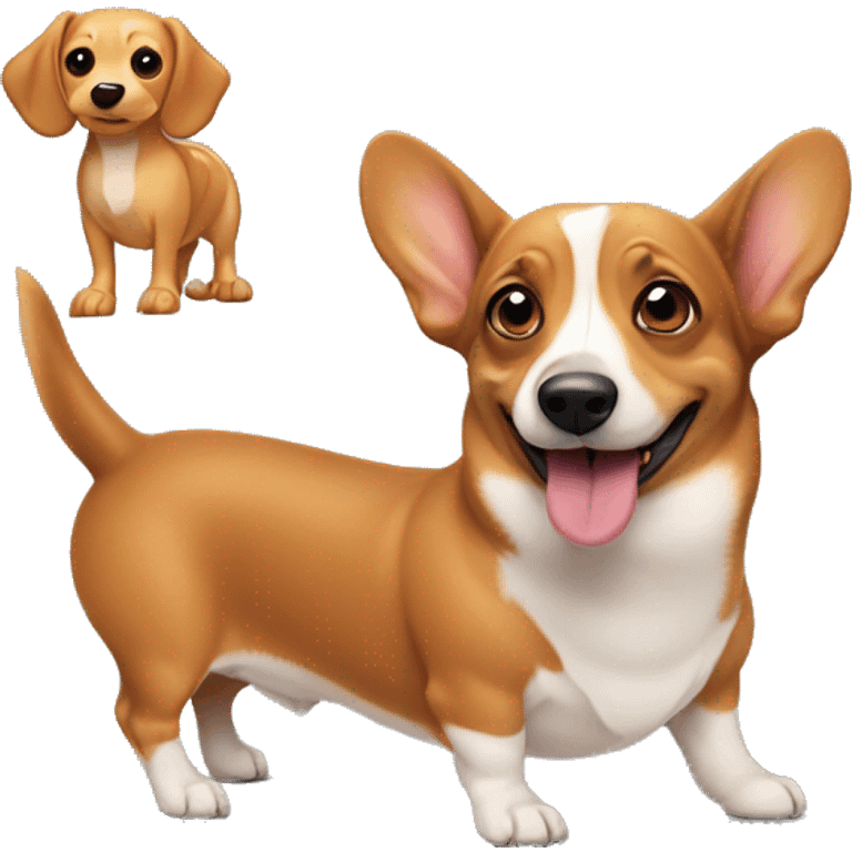 Weiner dog and corgi dog emoji