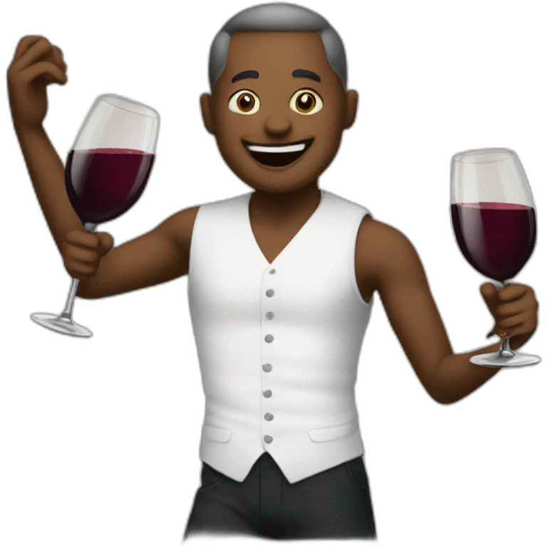 Wine dancing emoji