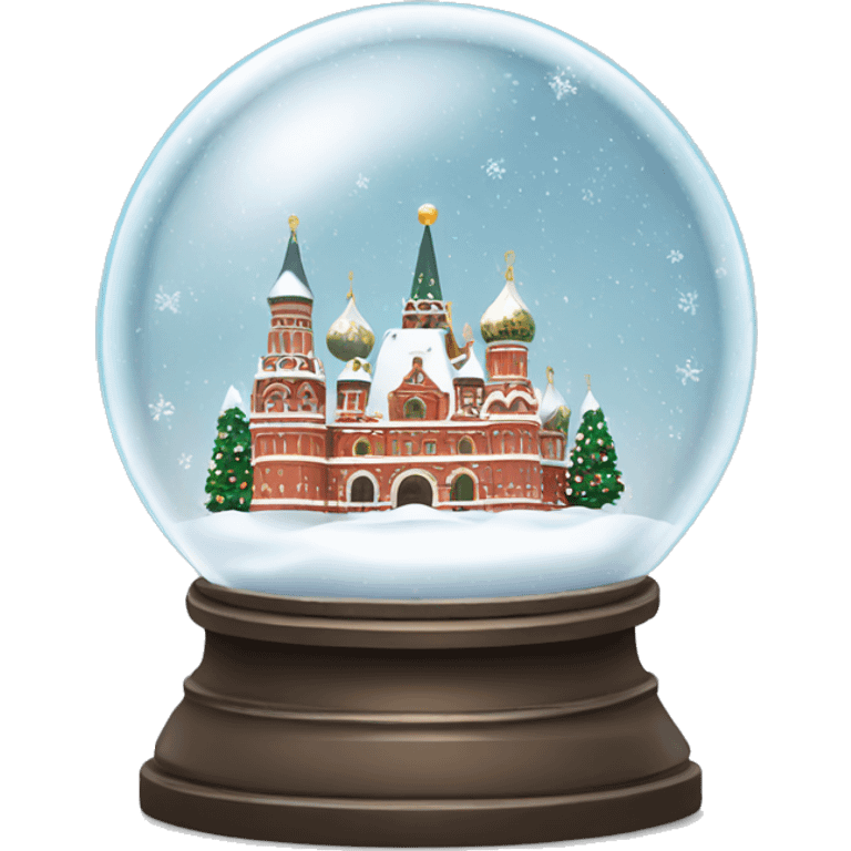 Christmas snow globe with snowy Moscow  emoji