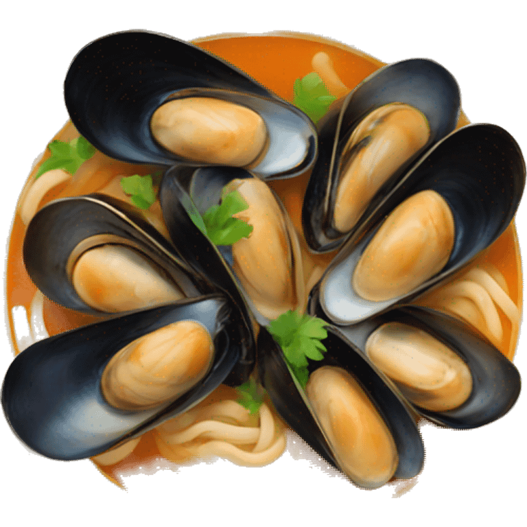 Soup with mussels emoji