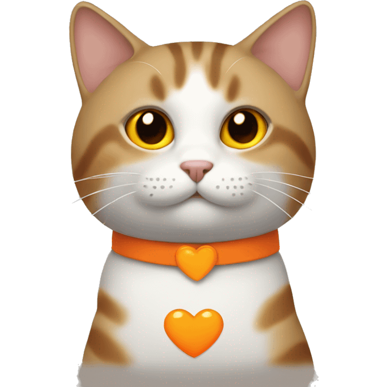 cat with orange heart  emoji