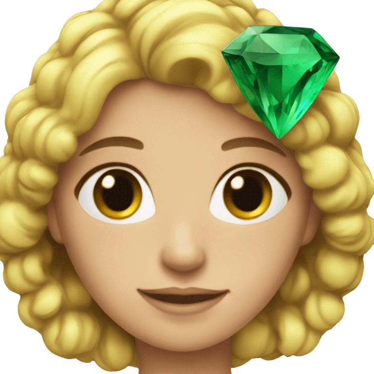  woman with a crown emerald emoji