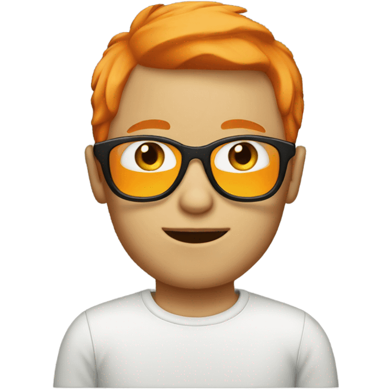 Boy with orange hair glasses and beard emoji